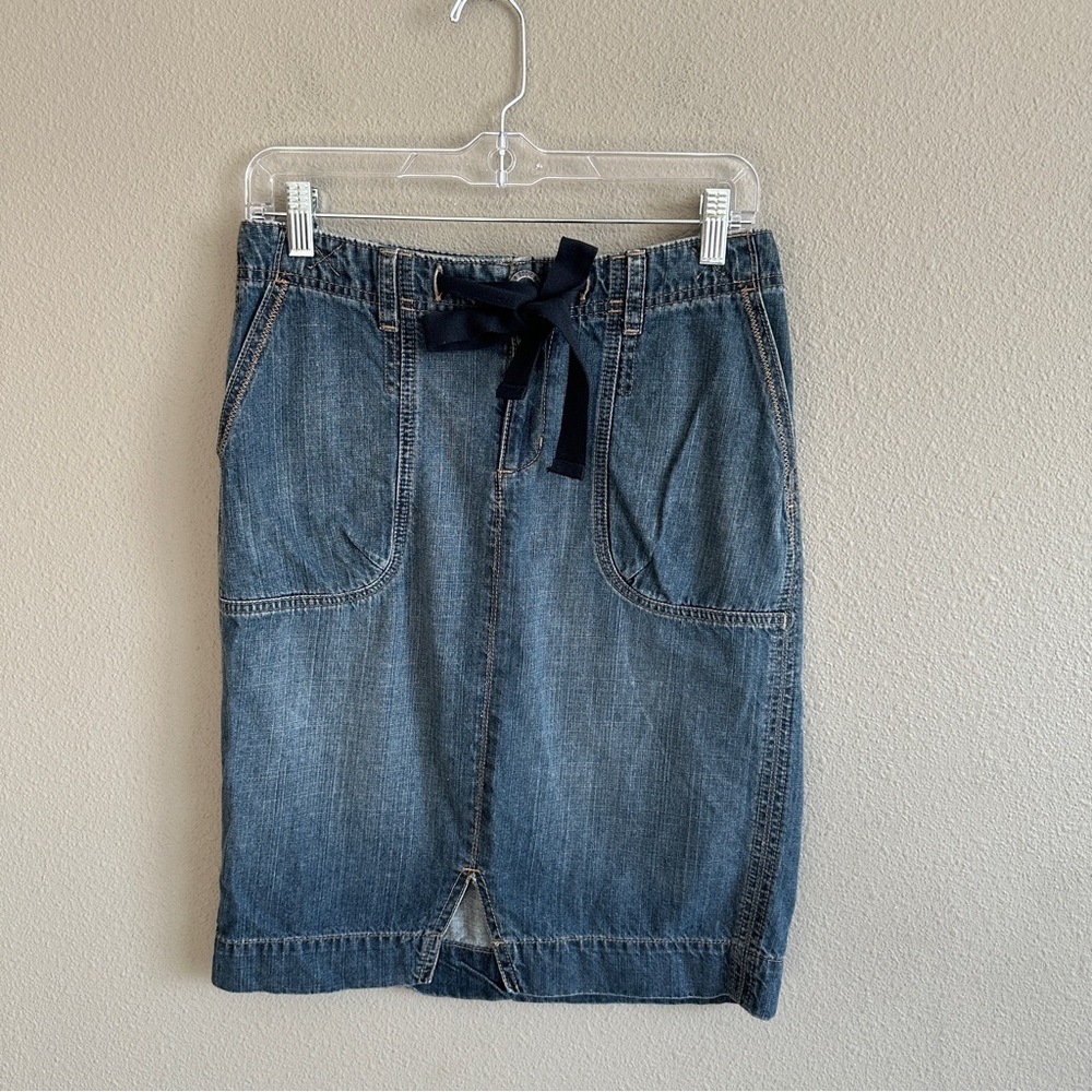 Y2K Eddie Bauer Blue Denim Pencil Skirt 2